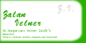 zalan velner business card